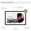 imageMCS Double Matte Record Album Frame 165x25 Record Frame Black Frame for LP Vinyl Record ampamp Jacket Display 2Pack