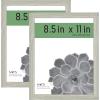 imageMCS Gallery Essential Certificate Document Frame Set 11 x 14 Matted Gallery Wall Frames Fit 85 x 11 Diplomas Documents ampamp Certificates White Woodgrain 6PackGray Woodgrain