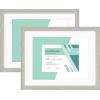imageMCS Gallery Essential Certificate Document Frame Set 11 x 14 Matted Gallery Wall Frames Fit 85 x 11 Diplomas Documents ampamp Certificates White Woodgrain 6PackGray Woodgrain