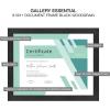 imageMCS Gallery Essential Document Frame  White Woodgrain 85 x 11 in 6 pkBlack Woodgrain
