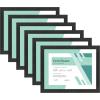 imageMCS Gallery Essential Document Frame  White Woodgrain 85 x 11 in 6 pkBlack Woodgrain