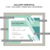 imageMCS Gallery Essential Document Frame  White Woodgrain 85 x 11 in 6 pkGray Woodgrain