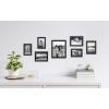 imageMCS Gallery Essential Picture Frames Photo Gallery Wall Frame Set with 4 x 6 Inch 5 x 7 Inch and 8 x 10 Inch Frames White Woodgrain 7 PieceBlack Woodgrain