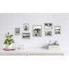 imageMCS Gallery Essential Picture Frames Photo Gallery Wall Frame Set with 4 x 6 Inch 5 x 7 Inch and 8 x 10 Inch Frames White Woodgrain 7 PieceGray Woodgrain