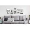 imageMCS Gallery Essential Picture Frames Photo Gallery Wall Frame Set with 4 x 6 Inch 5 x 7 Inch and 8 x 10 Inch Frames White Woodgrain 7 PieceGray Woodgrain