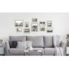 imageMCS Gallery Essential Picture Frames Photo Gallery Wall Frame Set with 4 x 6 Inch 5 x 7 Inch and 8 x 10 Inch Frames White Woodgrain 7 PieceNatural Woodgrain