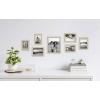 imageMCS Gallery Essential Picture Frames Photo Gallery Wall Frame Set with 4 x 6 Inch 5 x 7 Inch and 8 x 10 Inch Frames White Woodgrain 7 PieceNatural Woodgrain