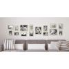 imageMCS Gallery Essential Picture Frames Photo Gallery Wall Frame Set with 4 x 6 Inch 5 x 7 Inch and 8 x 10 Inch Frames White Woodgrain 7 PieceNatural Woodgrain