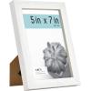 imageMCS Gallery Essential Picture Frames Photo Gallery Wall Frame Set with 4 x 6 Inch 5 x 7 Inch and 8 x 10 Inch Frames White Woodgrain 7 PieceWhite Woodgrain