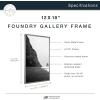 imageMCS Master ampamp Co Foundry Metal Gallery Wall Frame Dark Silver 11 x 14 in matted to 85 x 11 inDark Silver