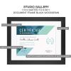 imageMCS Studio Gallery 11x14 Matted To Fit 85x11 Picture Frame White Woodgrain Rectangle Photo Frame for Photos Posters ampamp Art Prints 1PackBlack Woodgrain