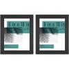 imageMCS Studio Gallery 11x14 Matted To Fit 85x11 Picture Frame White Woodgrain Rectangle Photo Frame for Photos Posters ampamp Art Prints 1PackBlack Woodgrain