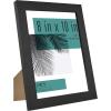 imageMCS Studio Gallery 11x14 Matted To Fit 85x11 Picture Frame White Woodgrain Rectangle Photo Frame for Photos Posters ampamp Art Prints 1PackBlack Woodgrain
