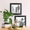 imageMCS Studio Gallery 11x14 Matted To Fit 85x11 Picture Frame White Woodgrain Rectangle Photo Frame for Photos Posters ampamp Art Prints 1PackBlack Woodgrain