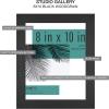 imageMCS Studio Gallery 11x14 Matted To Fit 85x11 Picture Frame White Woodgrain Rectangle Photo Frame for Photos Posters ampamp Art Prints 1PackBlack Woodgrain