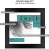 imageMCS Studio Gallery 11x14 Matted To Fit 85x11 Picture Frame White Woodgrain Rectangle Photo Frame for Photos Posters ampamp Art Prints 1PackBlack Woodgrain