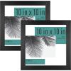 imageMCS Studio Gallery 11x14 Matted To Fit 85x11 Picture Frame White Woodgrain Rectangle Photo Frame for Photos Posters ampamp Art Prints 1PackBlack Woodgrain