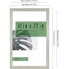 imageMCS Studio Gallery 11x14 Matted To Fit 85x11 Picture Frame White Woodgrain Rectangle Photo Frame for Photos Posters ampamp Art Prints 1PackGray Woodgrain