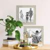 imageMCS Studio Gallery 11x14 Matted To Fit 85x11 Picture Frame White Woodgrain Rectangle Photo Frame for Photos Posters ampamp Art Prints 1PackGray Woodgrain