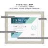 imageMCS Studio Gallery 11x14 Matted To Fit 85x11 Picture Frame White Woodgrain Rectangle Photo Frame for Photos Posters ampamp Art Prints 1PackGray Woodgrain
