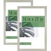 imageMCS Studio Gallery 11x14 Matted To Fit 85x11 Picture Frame White Woodgrain Rectangle Photo Frame for Photos Posters ampamp Art Prints 1PackGray Woodgrain