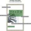 imageMCS Studio Gallery 11x14 Matted To Fit 85x11 Picture Frame White Woodgrain Rectangle Photo Frame for Photos Posters ampamp Art Prints 1PackGray Woodgrain