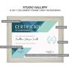imageMCS Studio Gallery 11x14 Matted To Fit 85x11 Picture Frame White Woodgrain Rectangle Photo Frame for Photos Posters ampamp Art Prints 1PackGray Woodgrain
