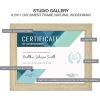 imageMCS Studio Gallery 11x14 Matted To Fit 85x11 Picture Frame White Woodgrain Rectangle Photo Frame for Photos Posters ampamp Art Prints 1PackNatural