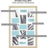 imageMCS Studio Gallery 11x14 Matted To Fit 85x11 Picture Frame White Woodgrain Rectangle Photo Frame for Photos Posters ampamp Art Prints 1PackNatural Woodgrain