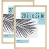 imageMCS Studio Gallery 11x14 Matted To Fit 85x11 Picture Frame White Woodgrain Rectangle Photo Frame for Photos Posters ampamp Art Prints 1PackNatural Woodgrain