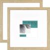 imageMCS Studio Gallery 11x14 Matted To Fit 85x11 Picture Frame White Woodgrain Rectangle Photo Frame for Photos Posters ampamp Art Prints 1PackNatural Woodgrain