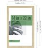 imageMCS Studio Gallery 11x14 Matted To Fit 85x11 Picture Frame White Woodgrain Rectangle Photo Frame for Photos Posters ampamp Art Prints 1PackNatural Woodgrain