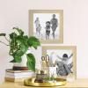 imageMCS Studio Gallery 11x14 Matted To Fit 85x11 Picture Frame White Woodgrain Rectangle Photo Frame for Photos Posters ampamp Art Prints 1PackNatural Woodgrain