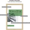 imageMCS Studio Gallery 11x14 Matted To Fit 85x11 Picture Frame White Woodgrain Rectangle Photo Frame for Photos Posters ampamp Art Prints 1PackNatural Woodgrain
