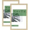 imageMCS Studio Gallery 11x14 Matted To Fit 85x11 Picture Frame White Woodgrain Rectangle Photo Frame for Photos Posters ampamp Art Prints 1PackNatural Woodgrain