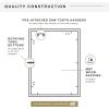 imageMCS Studio Gallery 11x14 Matted To Fit 85x11 Picture Frame White Woodgrain Rectangle Photo Frame for Photos Posters ampamp Art Prints 1PackWhite Woodgrain