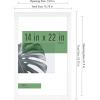 imageMCS Studio Gallery 11x14 Matted To Fit 85x11 Picture Frame White Woodgrain Rectangle Photo Frame for Photos Posters ampamp Art Prints 1PackWhite Woodgrain