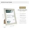 imageMCS Studio Gallery 85x11 Picture Frame Gray Woodgrain Shatter Resistant Glass Rectangle Photo Frame for Photos Posters ampamp Art Prints ampamp Easel for Tabletop Display 1Pack