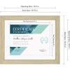 imageMCS Studio Gallery Matted Document Frame 11 x 14 Matted Certificate Frame Fits 85 x 11 Diplomas Documents ampamp Certificates Natural Woodgrain Single