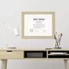 imageMCS Studio Gallery Matted Document Frame 11 x 14 Matted Certificate Frame Fits 85 x 11 Diplomas Documents ampamp Certificates Natural Woodgrain Single
