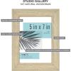 imageMCS Studio Gallery Setof7 Gallery Wall Picture Frames in Natural Woodgrain 11x14 8x10 ampamp 5x7 Rectangle Photo Frames for Photos Posters ampamp Art Prints 7Pack