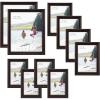 imageMCS 10pc Picture Frame Value Set  Two 8x10 in Four 5x7 in Four 4x6 in Antique Pine Stain 65706Mahogany