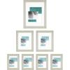imageMCS 63895 White Woodgrain Studio Gallery 7 Piece Frame Set MultipackGray Woodgrain