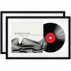 imageMCS Double Matte Record Album Frame 165x25 Record Frame Black Frame for LP Vinyl Record ampamp Jacket Display 2Pack
