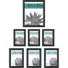 imageMCS Gallery Essential Picture Frames Photo Gallery Wall Frame Set with 4 x 6 Inch 5 x 7 Inch and 8 x 10 Inch Frames White Woodgrain 7 PieceBlack Woodgrain