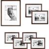 imageMCS Walnut Finish Gallery Wood 7 Piece Frame Set 65736Walnut Finish
