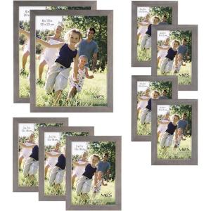 imageMCS Gallery Wood 9Piece Frame Set Grey 65617Greywood
