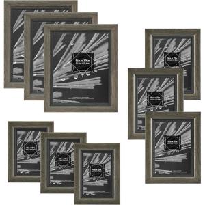 imageMCS Regency Wood 10 Piece Frame Set Gray Woodgrain 66983Regency 9 pc frame set