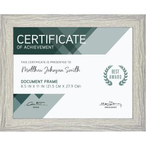 imageMCS Studio Gallery 85x11 Picture Frame Gray Woodgrain Shatter Resistant Glass Rectangle Photo Frame for Photos Posters ampamp Art Prints ampamp Easel for Tabletop Display 1Pack