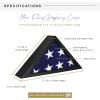 imageMCS 11x155 Inch Mini Flag Display Case for standard 3 by 5feet military flag Black 46716